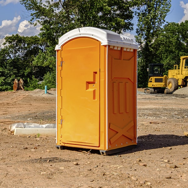 can i customize the exterior of the portable restrooms with my event logo or branding in West Earl